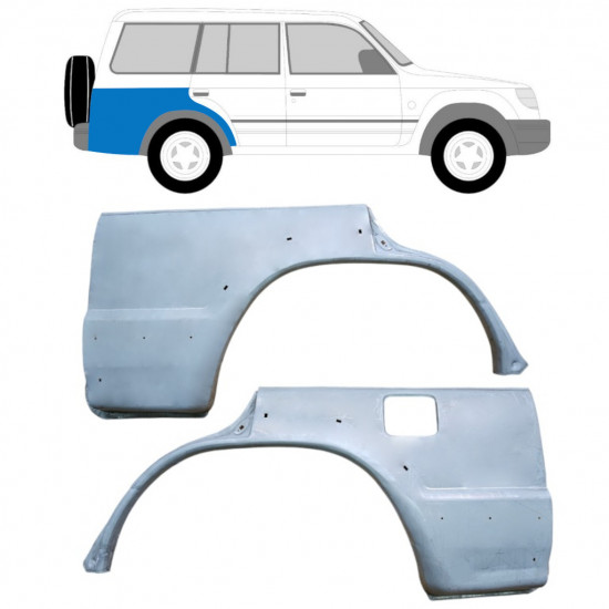 Reparaturni lim stražnjeg blatobrana za Mitsubishi Pajero 1991-1999 / Lijevo+Desno / Set 10402