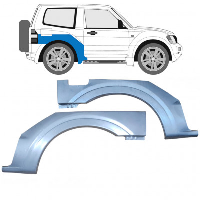 Reparaturni lim stražnjeg blatobrana za Mitsubishi Pajero 1999-2006 / Lijevo+Desno / Set 9411