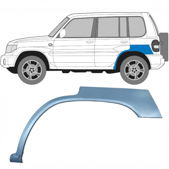 Reparaturni lim stražnjeg blatobrana za Mitsubishi Pajero Pinin 1998-2007 / Lijevo 5130