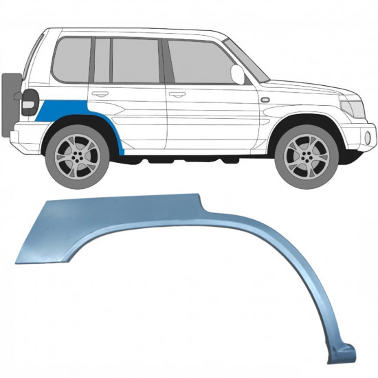 Reparaturni lim stražnjeg blatobrana za Mitsubishi Pajero Pinin 1998-2007 / Desno 5132