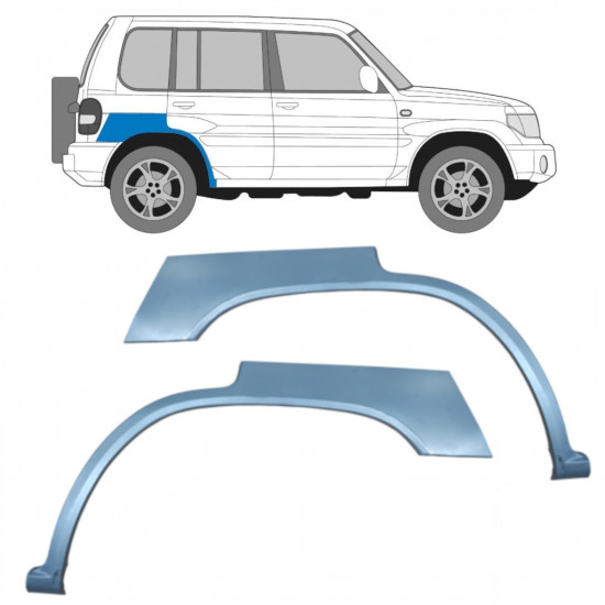 Reparaturni lim stražnjeg blatobrana za Mitsubishi Pajero Pinin 1998-2007 / Lijevo+Desno / Set 10452