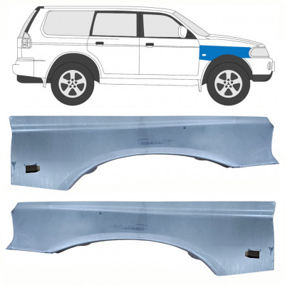 Reparaturni lim prednjeg blatobrana za Mitsubishi Pajero Sport 1996-2008 / Lijevo+Desno / Set 10104