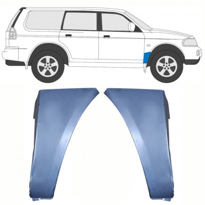 Reparaturni lim prednjeg blatobrana za Mitsubishi Pajero Sport 1996-2008 / Lijevo+Desno / Set 10112