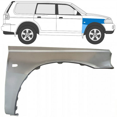 Reparaturni lim prednjeg blatobrana za Mitsubishi Pajero Sport 1996-2008 / Desno / Set 8542