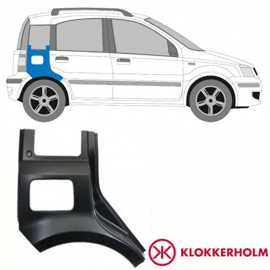 Reparaturni lim stražnjeg blatobrana za Fiat Panda 2003-2012 / Desno 10751