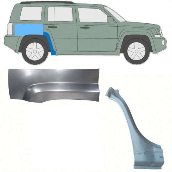 Reparaturni lim stražnjeg blatobrana za Jeep Patriot 2006- / Desno / Set 10837