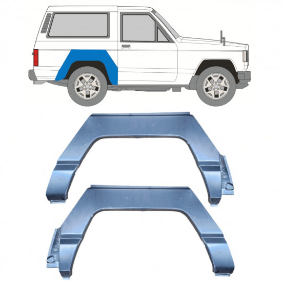 Reparaturni lim stražnjeg blatobrana za Nissan Patrol 1979-1993 / Lijevo+Desno / Set 10412