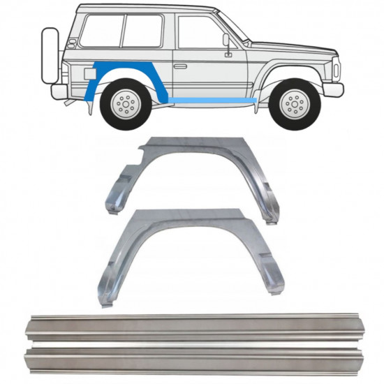 Lim praga + stražnjeg blatobrana za Nissan Patrol 1990-1997 / Set 11542