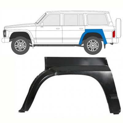 Reparaturni lim stražnjeg blatobrana za Nissan Patrol 1990-1997 / Lijevo 8400