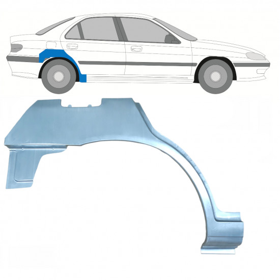 Reparaturni lim stražnjeg blatobrana za Peugeot 406 1995-2005 / Desno 9336