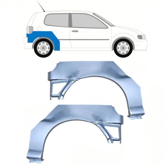 Reparaturni lim stražnjeg blatobrana za VW Polo 1994-1999 / Lijevo+Desno / Set 10193