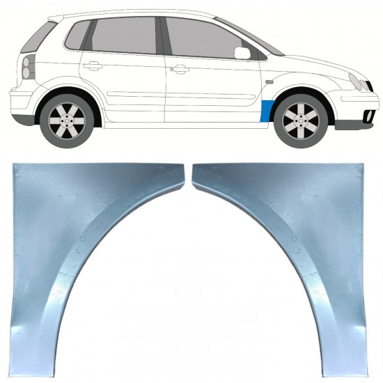 Reparaturni lim prednjeg blatobrana za VW Polo 2001-2009 / Lijevo+Desno / Set 9733