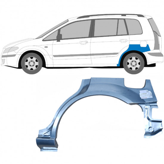 Reparaturni lim stražnjeg blatobrana za Mazda Premacy 1999-2005 / Lijevo 6018