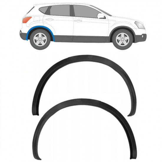 Bočna letvica stražnjeg blatobrana za Nissan Qashqai 2007-2013 / Set 12687