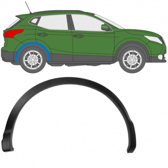 Bočna letvica stražnjeg blatobrana za Nissan Qashqai 2013-2017 / Desno 11779