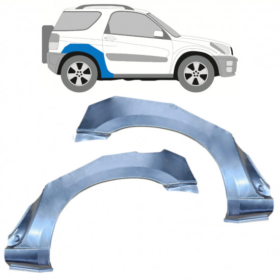 Reparaturni lim stražnjeg blatobrana za Toyota RAV4 2000-2005 / Lijevo+Desno / Set 10399