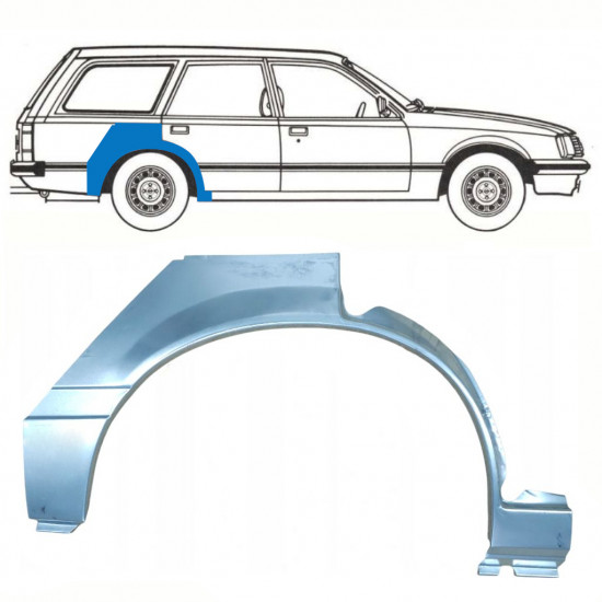 Reparaturni lim stražnjeg blatobrana za Opel Rekord E 1977-1986 / Desno / COMBI /  10786