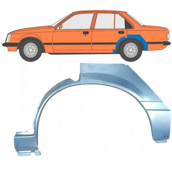 Reparaturni lim stražnjeg blatobrana za Opel Rekord E 1977-1982 / Lijevo 8077