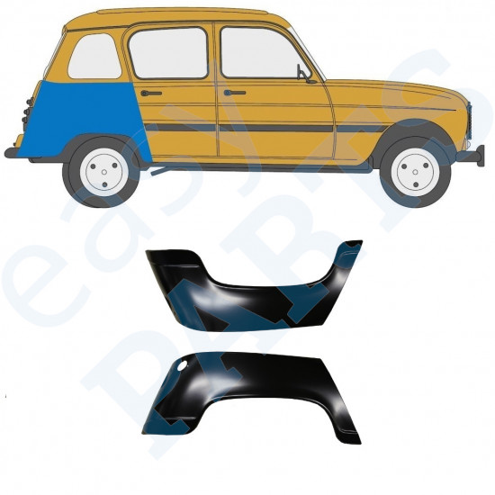 Reparaturni lim stražnjeg blatobrana za Renault 4 1962-1993 / Lijevo+Desno / Set 9708