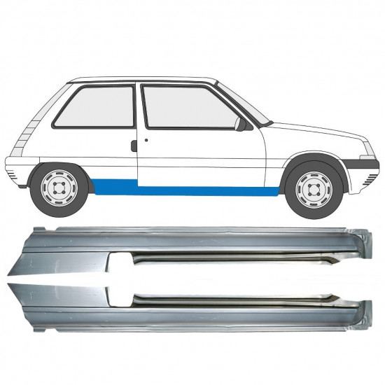 Lim praga za Renault 5 1984-1996 / Lijevo+Desno / Set 9706