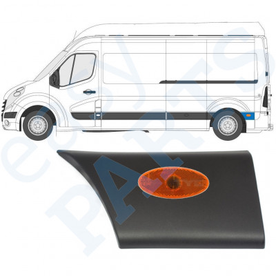Bočna letvica stražnjeg blatobrana sa svjetlom za Renault Master 2010- / Lijevo /  10550