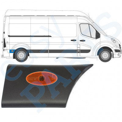 Bočna letvica stražnjeg blatobrana sa svjetlom za Renault Master 2010- / Desno /  10551