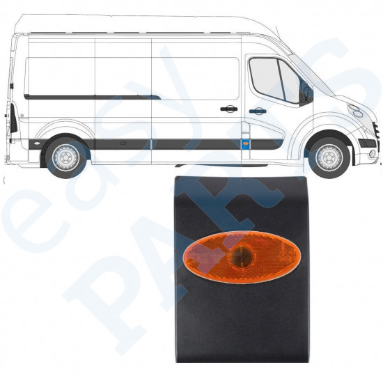 Bočna obloga prednjeg stupa sa svjetlom za Renault Master 2010- / Lijeva = Desna (simetrična) /  10552