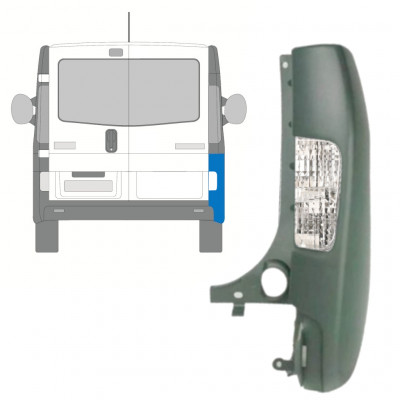 Kut stražnjeg branika sa svjetlom za Renault Trafic 2001-2014 / Desno /  10067