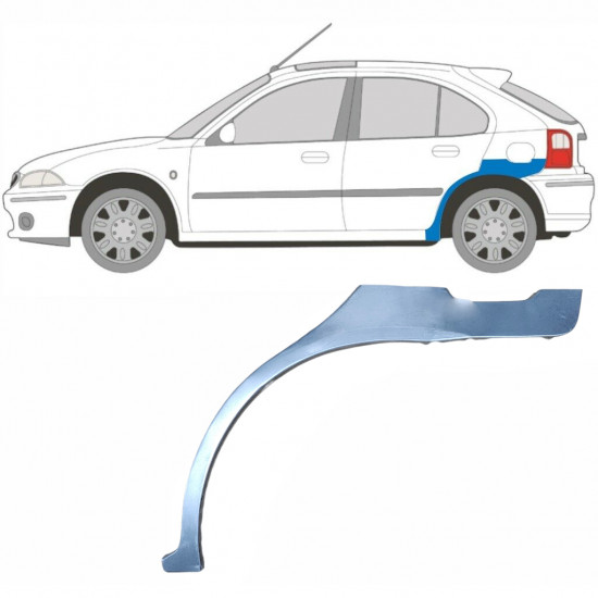 Reparaturni lim stražnjeg blatobrana za Rover 25 Mg Zr 1995-2005 / Lijevo 5621