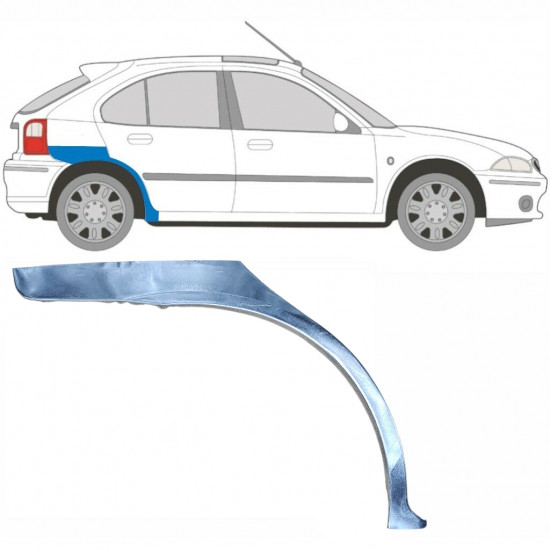 Reparaturni lim stražnjeg blatobrana za Rover 25 Mg Zr 1995-2005 / Desno 5628