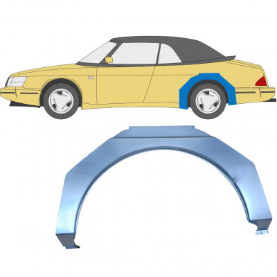 Reparaturni lim stražnjeg blatobrana za Saab 900 1978-1995 / Lijevo 6982