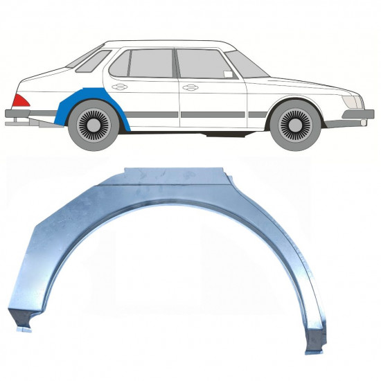 Reparaturni lim stražnjeg blatobrana za Saab 900 1978-1995 / Desno 11043