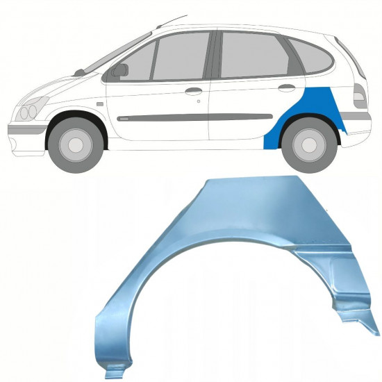 Reparaturni lim stražnjeg blatobrana za Renault Scenic 1995-2003 / Lijevo 8404