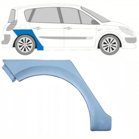 Reparaturni lim stražnjeg blatobrana za Renault Scenic 2003-2009 / Desno 10227