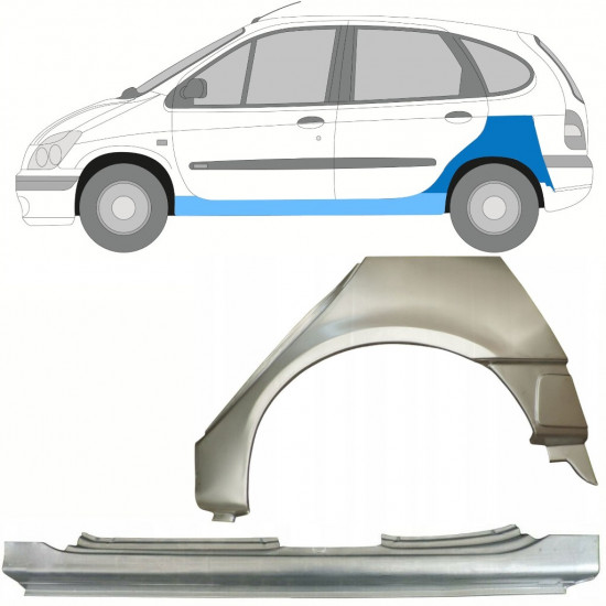 Lim praga + stražnjeg blatobrana za Renault Scenic 1995-2003 / Lijevo / Set 10100