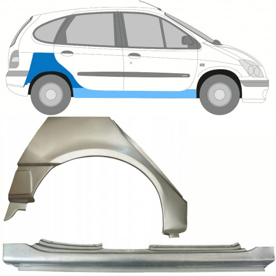 Lim praga + stražnjeg blatobrana za Renault Scenic 1995-2003 / Desno / Set 10099