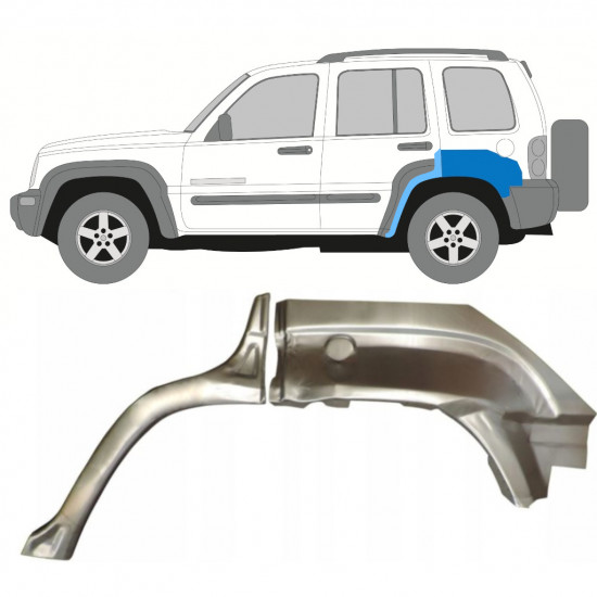 Reparaturni lim stražnjeg blatobrana za Jeep Liberty 2001-2008 / Lijevo / Set 9962