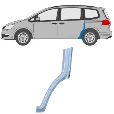 Prednji dio reparaturnog lima stražnjeg blatobrana za Volkswagen Sharan 2010-2022 / Lijevo 14601