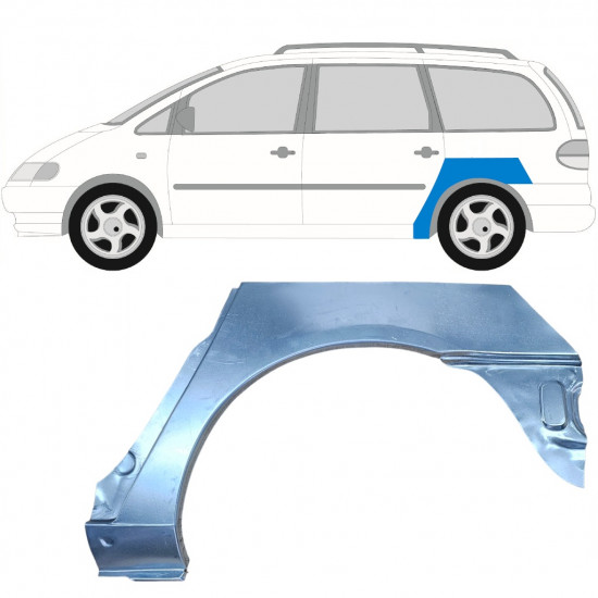 Reparaturni lim stražnjeg blatobrana za VW Sharan Ford Galaxy 1995-2000 / Lijevo 6590