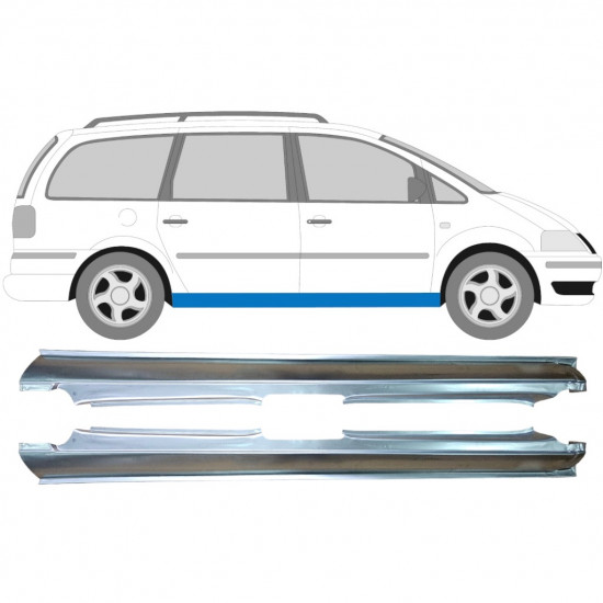 Prag + reparaturni lim stražnjeg blatobrana za Volkswagen Sharan 1995-2000 / Set 9490