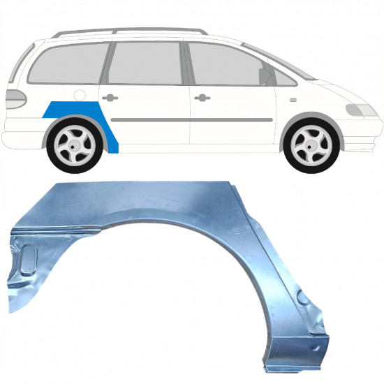 Reparaturni lim stražnjeg blatobrana za VW Sharan Ford Galaxy 1995-2000 / Desno 6591