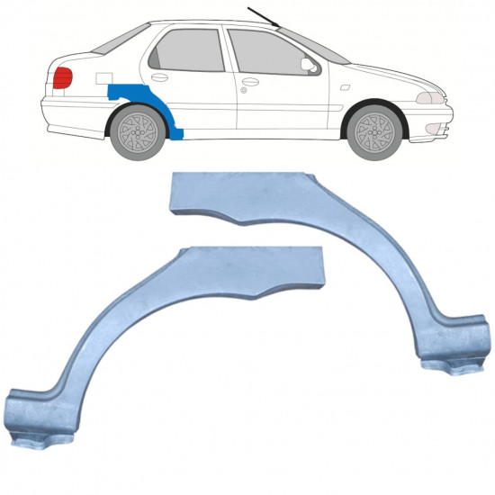 Reparaturni lim stražnjeg blatobrana za Fiat Siena 1997-2001 / Lijevo+Desno / Set 9939