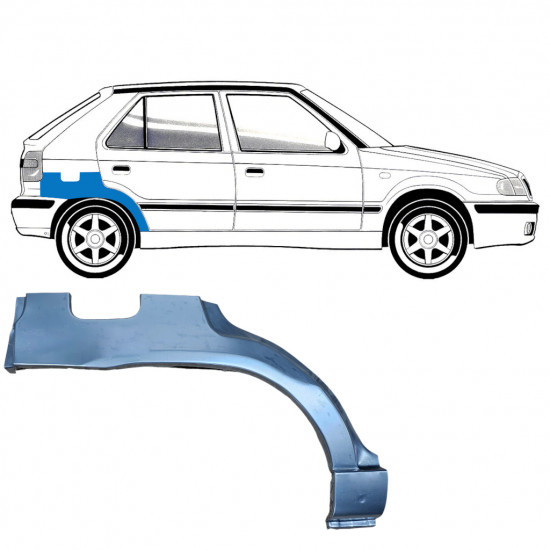 Reparaturni lim stražnjeg blatobrana za Skoda Felicia 1994-2001 / Desno 8136