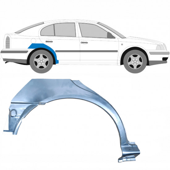 Reparaturni lim stražnjeg blatobrana za Skoda Octavia 1996-2010 / Desno 7002