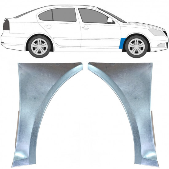 Reparaturni lim prednjeg blatobrana za Skoda Octavia 2004-2013 / Lijevo+Desno / Set 9602