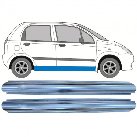 Lim praga za Chevrolet Spark 2005-2010 / Lijeva = Desna (simetrična) / Set 9763