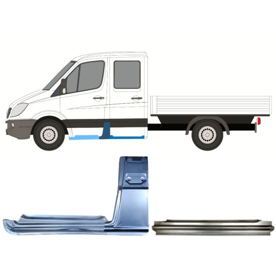 Set reparaturnih dijelova za Mercedes Sprinter 2006-2018 / Lijevo / Dvostruka kabina / 14781