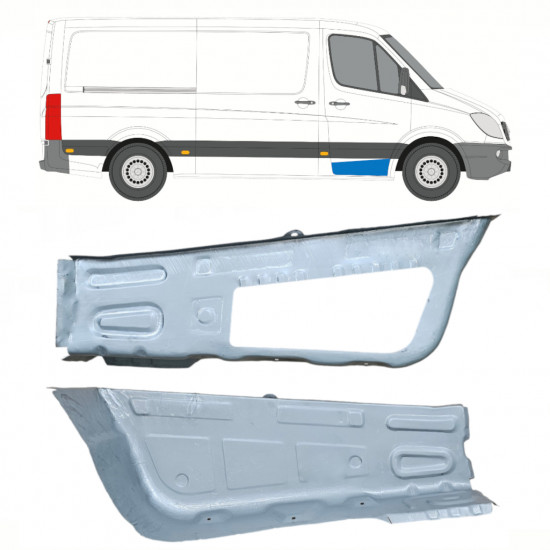 Reparaturni lim prednjeg stepenika za Mercedes Sprinter 2006 - / Lijevo+Desno / Set 10208