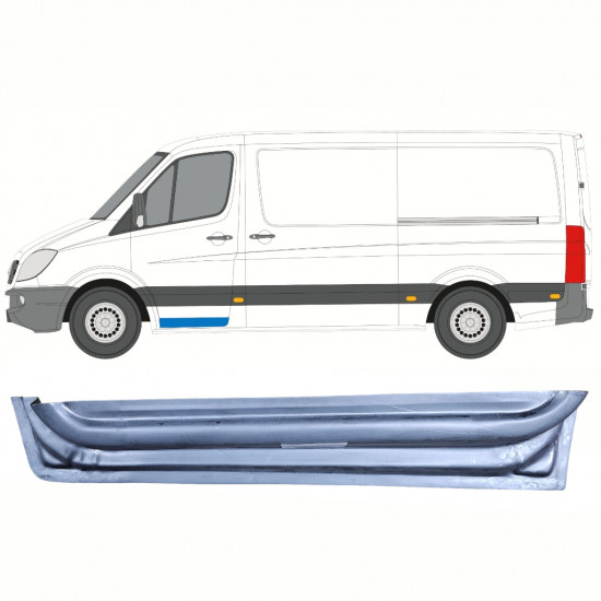 Unutarnji reparaturni lim prednjih vrata za Mercedes Sprinter 2006 - / Lijevo 9134