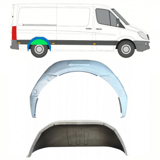 Unutarnji reparaturni lim stražnjeg blatobrana za Mercedes Sprinter 2006- / Desno / Set 11967